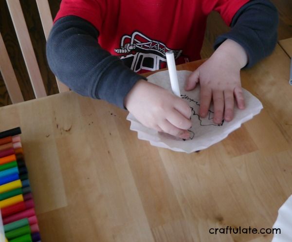 Coffee Filter Paper Art - a fun process art activity