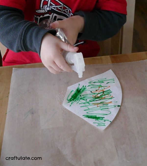 Coffee Filter Paper Art - a fun process art activity