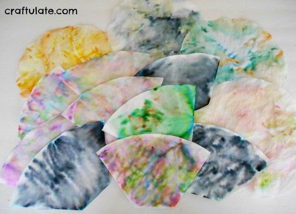 Coffee Filter Paper Art - a fun process art activity