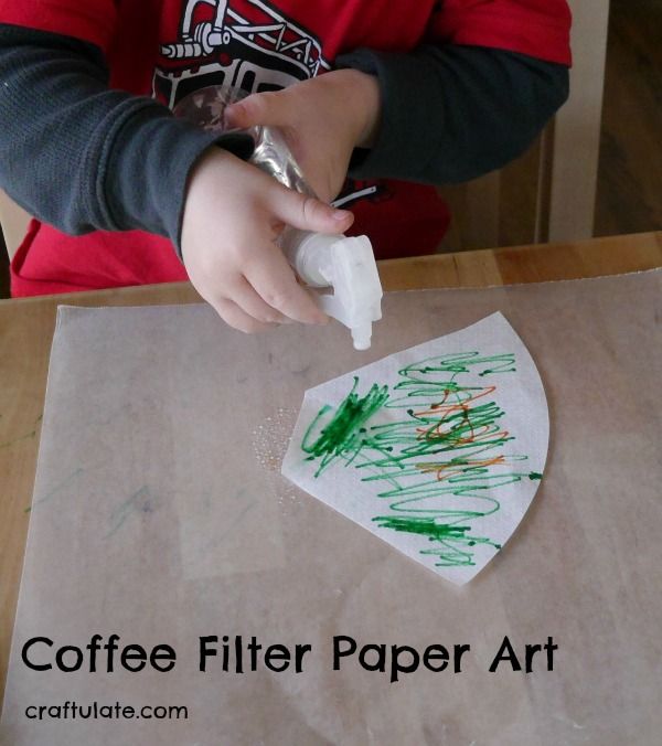Coffee Filter Paper Art - a fun process art activity