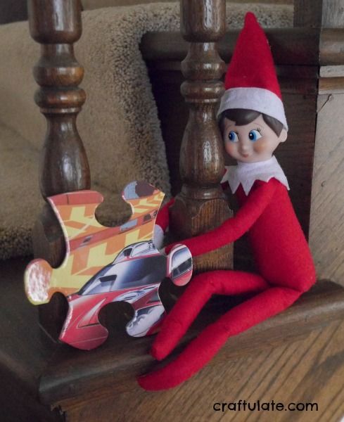 Elf on the Shelf with Puzzle Pieces