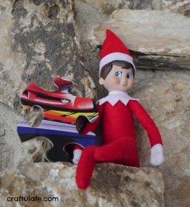 Elf on the Shelf with Puzzle Pieces - Craftulate