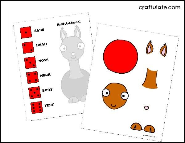 Roll-a-Llama Game - a free printable to go with any of the "Llama, Llama" books!