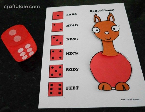 Roll-a-Llama Game - a free printable to go with any of the "Llama, Llama" books!