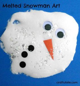 Melted Snowman Art - Craftulate