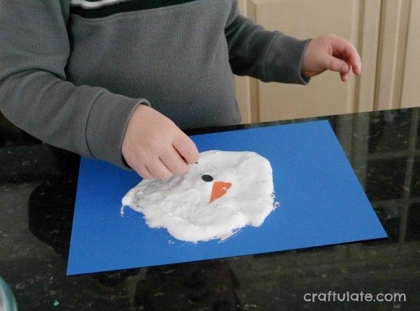 Learning and Exploring Through Play: Melted Snowman Painting Craft