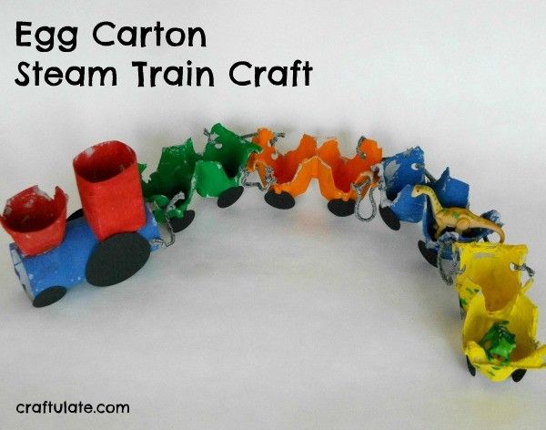 Egg Carton Steam Train Craft - a fun and frugal craft for kids to make!