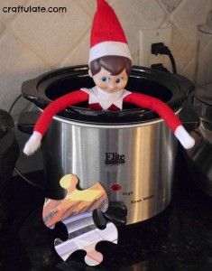 Elf on the Shelf with Puzzle Pieces - Craftulate
