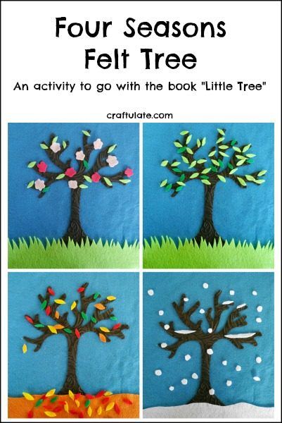 Four Seasons Felt Tree - a fun activity board for kids to learn about the seasons!