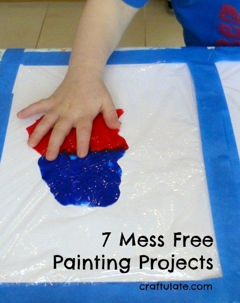 7 Mess Free Painting Projects - keep your next art session with the kids clean!
