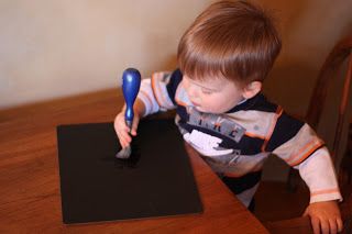 Paint with Water on Chalkboard