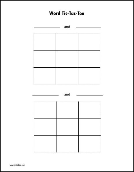 Sight Word Tic-Tac-Toe for Kids with free printable