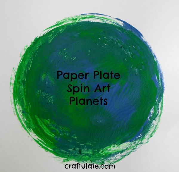 Paper Plate Spin Art Planets - a fun art project for kids learning about outer space!