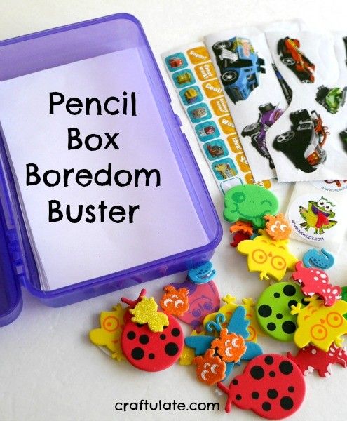 Pencil Box Boredom Buster - and loads of ideas of how to fill it!