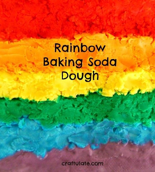 Rainbow Baking Soda Dough - a fun and vibrant sensory dough for kids to enjoy!