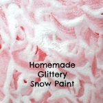 Homemade Glittery Snow Paint