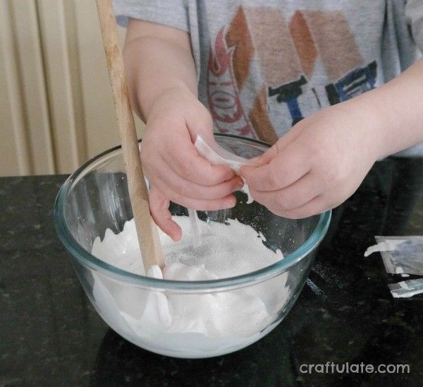 Homemade Glittery Snow Paint - a winter process art activity for kids