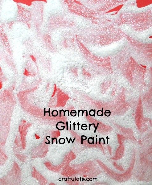 Homemade Glittery Snow Paint - Craftulate