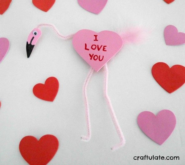 Valentine Flamingo Craft