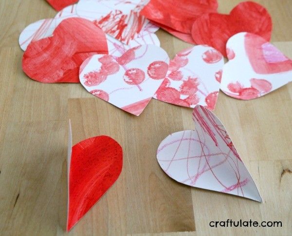 Valentine Ornaments from Kids' Artwork - a cute craft for mixed ages!