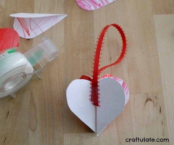 Valentine Ornaments from Kids' Artwork - a cute craft for mixed ages!