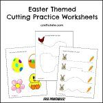 Easter Cutting Practice Worksheets