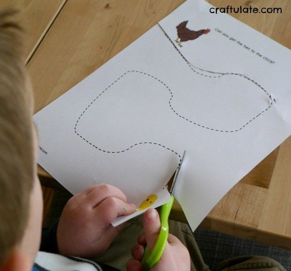 Easter Cutting Practice Worksheets - free printables!