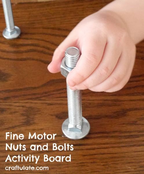 Fine Motor Nuts and Bolts Activity Board