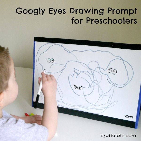 Googly Eyes Drawing Prompt for Preschoolers - help kids to get creative!