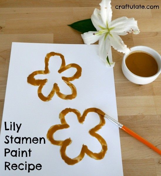 Lily Stamen Paint Recipe - a naturally dyed homemade paint!