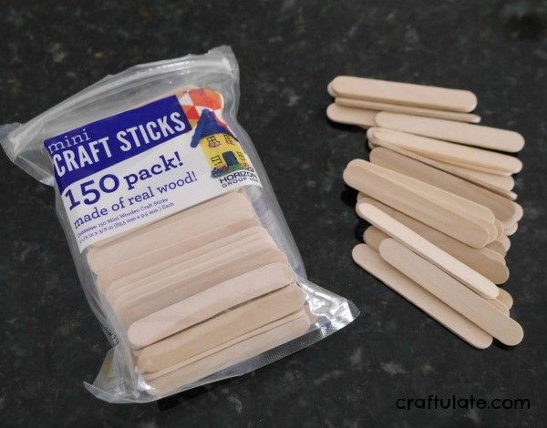 Go Create Mini Wood Craft Sticks, 150-Pack Small Wood Craft Sticks 