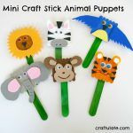 Mini Craft Stick Animal Puppets