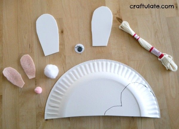 Paper Plate Rabbit - a fun craft for kids to make for Easter or spring!