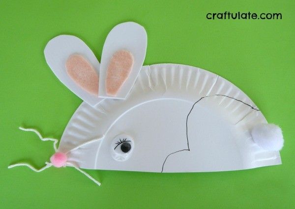 Paper Plate Rabbit - a fun craft for kids to make for Easter or spring!