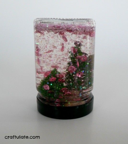 DIY Spring Blossom Snow Globes