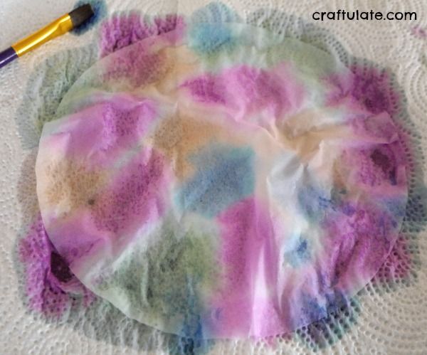 Coffee Filter Bowls - a fun craft for kids to make