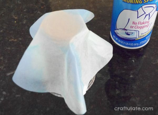 Coffee Filter Bowls - a fun craft for kids to make