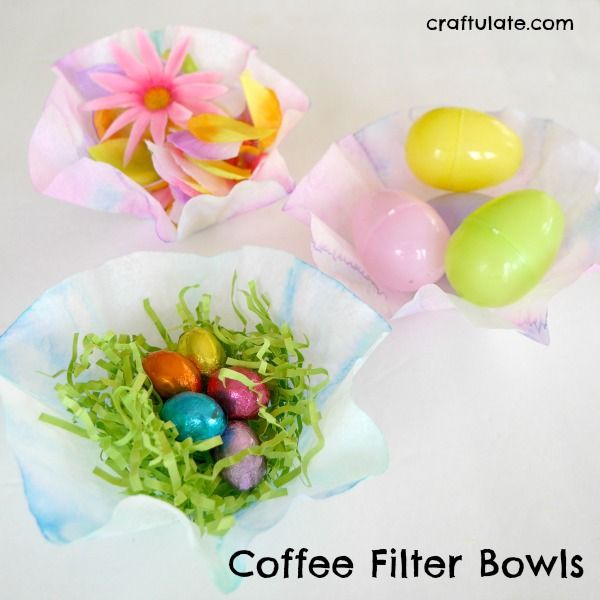  Coffee Filter Bowls - a fun craft for kids to make