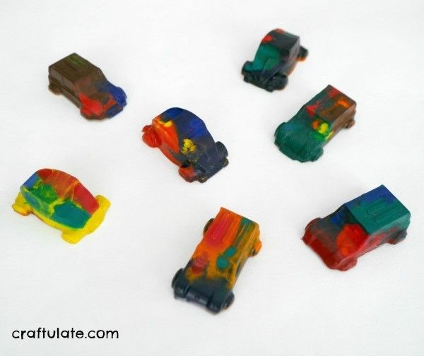 How to Make Crayon Cars - a fun craft for kids to make AND draw with!