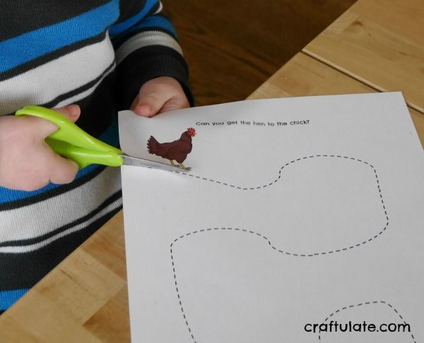 Easter Cutting Practice Worksheets - free printables!