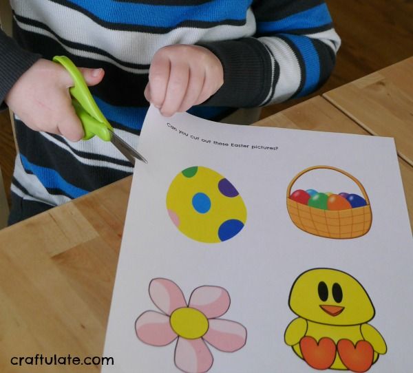 Easter Cutting Practice Worksheets - free printables!