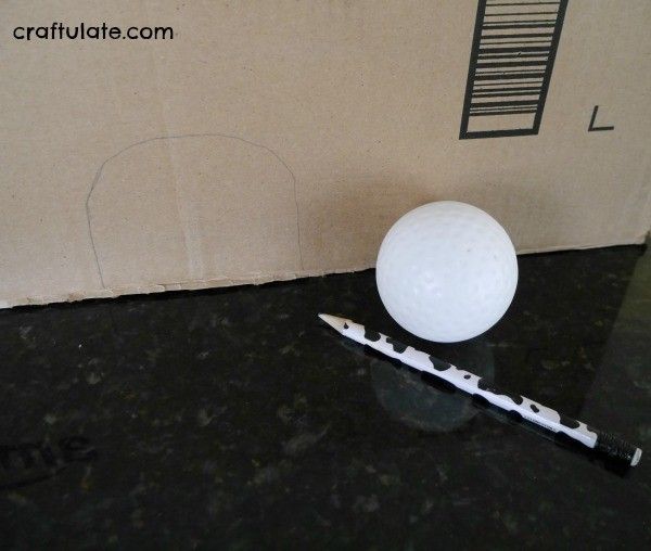 Indoor Golf Game for Preschoolers - made from a cardboard box!