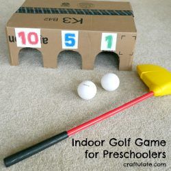 Indoor Golf Game for Preschoolers - Craftulate