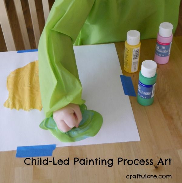 Child-Led Painting Process Art - let them get messy (and how to clean up afterwards!)