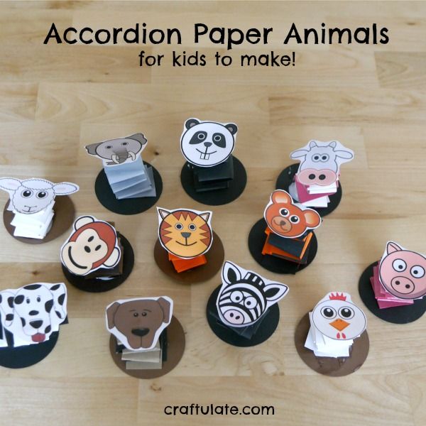 Accordion Paper Animals - a fun craft for kids to make!