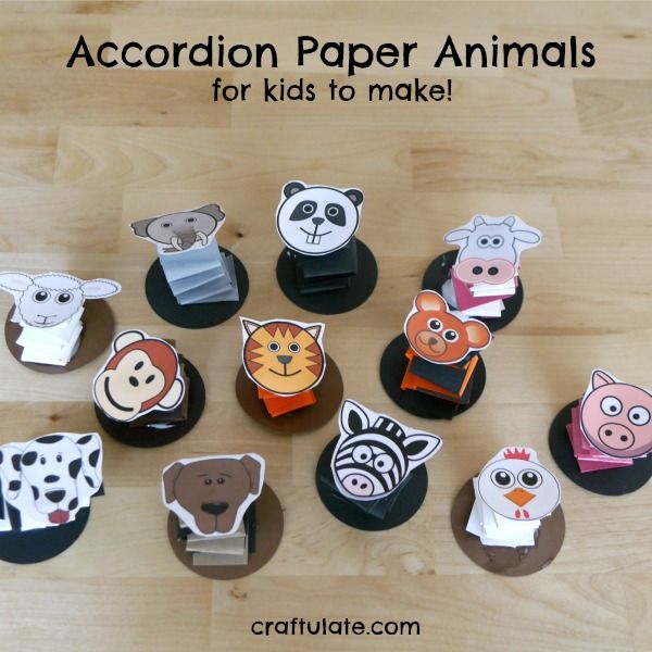 Super Easy Paper Animal Crafts for Kids, animal, paper, craft, DIY  Accordion Fold Paper Craft Ideas for Beginners :), By Kids Art & Craft