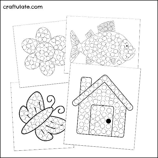 Cereal Mosaics with Fruit Rings - with free printable templates