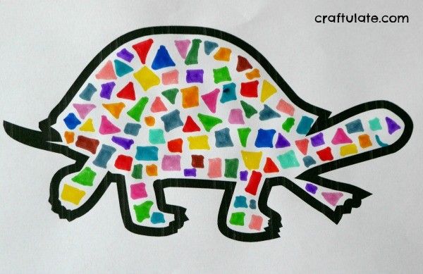 Easy Animal Mosaics - kids will love this art technique!