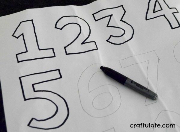 Homemade Number Stickers - combine art and math in one activity!