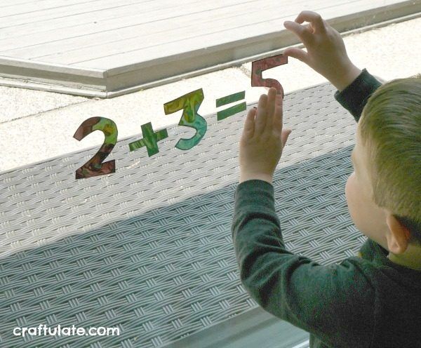 Homemade Number Stickers - combine art and math in one activity!